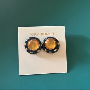 Tory Burch Round Glass Earrings